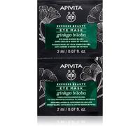 Maschera occhi con estratto di Ginko Biloba Express Beauty, 2 x 2 ml, Apivita