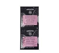 Apivita Maschera Viso Argilla Rosa Detersione 2x8ml