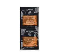 Apivita Express Beauty - Apricot Scrub Maschera Viso Esfoliante Delicato, 2 x8ml