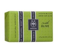 Apivita Natural Soap Sapone Solido Geranio E Oliva 125g