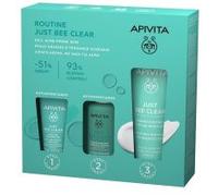 Apivita - Routine Just Bee Clear Cofanetto Pelle Grassa A Tendeza Acneica Confezione 3 Pezzi
