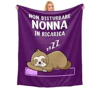 Apjielop Regalo per Nonna, Regalo Nonna Paterna Compleanno, Festa della Mamma Nipotino/Nipotina Regalo per Abuela Flanella Coperta - 60 * 50in