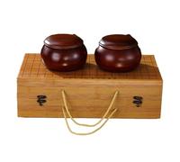 Apk i bc Il Set di Go Board Pieghevole in Legno massello è Durevole, Facile da trasportare e Adatto agli Appassionati di Go e Gomoku(A,46 * 43 * 6.5cm)