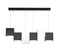 Apk i bc Lampada a Sospensione in Bianco e Nero per Soggiorno, Robusta e Durevole, Design Piacevole per Gli Occhi, Adatta per Soggiorno e Sala da Pranzo(Black,78 * 13 * 26CM)