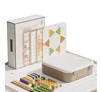 Apk i bc Scacchiera Multifunzionale, Design con Maniglia, Adatta per Giocatori di Giochi da Tavolo(Brown,30 * 29 * 8cm)