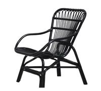 Apk i bc Sedia da Giardino in Rattan Intrecciato, Leggera e Stabile, Adatta per l'uso in Giardino.(Black,62 * 83 * 96CM)