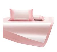Apk i bc Tappetino Estivo per Dormire in Erba Artemisia, Tappetino per Aria condizionata, Tappetino rinfrescante Pieghevole in Rattan per Dormire in Estate, Set da 3 Pezzi(Pink,1.8m*2m)