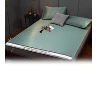 Apkibc Folding Ice Silk Three Piece Cooling Mat, Breathable, Quick Drying, Machine Washable, Suitable for Multiple Scenarios in Dormitories And Homes(Green,1.8 * 2m)