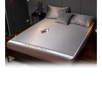 Apkibc Folding Ice Silk Three Piece Cooling Mat, Breathable, Quick Drying, Machine Washable, Suitable for Multiple Scenarios in Dormitories And Homes(Gray,1.8 * 2m)