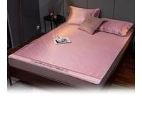Apkibc Folding Ice Silk Three Piece Cooling Mat, Breathable, Quick Drying, Machine Washable, Suitable for Multiple Scenarios in Dormitories And Homes(Pink,1.8 * 2m)