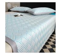 Apkibc Summer Ice Silk Cooling Pad, Breathable And Non Stick, Foldable Design, Suitable for Comfortable Bed Covers in Schools And Homes(Blue,200x220cm)