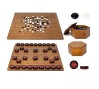 Apkibc Tabellone da Gioco in Legno, Impermeabile, Facile da manutenere, con Diverse funzioni, per Giocatori di Scacchi e Gomoku(A,60 * 60 * 1.6cm)