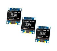 APKLVSR 3PCS 0,96 Pollici Modulo OLED Display Module, 0.96 Inch OLED Display Module I2C IIC 12864 128x64 Driver Scheda Display IIC I2C Seriale Auto-Luminosa compatibile con Arduino PI (Font Bianco)