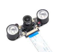 APKLVSR Fotocamera RPi con Visione Notturna, Modulo Infrarossi 1080p HD Webcam 5MP OV5647 Regolabile con 2 LED IR per Raspberry Pi