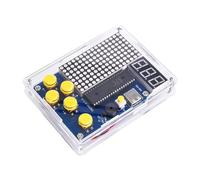 APKLVSR Kit di montaggio elettronico fai da te, per console da gioco, con alloggiamento in acrilico, set di esercizi di saldatura, kit di costruzione con display per educazione mentale