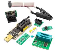 APKLVSR SOIC8 SOP8 Test Clip per EEPROM 25CXX / 24CXX, Programmatore USB BIOS CH341A + Adattatore da 1,8 V per 24 Serie 25 Flash