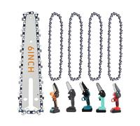 APKOL 5 Pezzi 1/4", 37 Maglie Guida Catene +1 Pezzi 6 in Barra Guida per Motosega da 6 pollici Catena per Mini Motosega di Ricambio,Catena di Ricambio