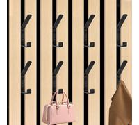 APKOL 8 pezzi ganci per pannelli acustici, Appendiabiti da Pannelli Fonoassorbenti, Attaccapanni da Muro in Metallo Con vite, per camera da letto, soggiorno, bagno,cucina(Nero)