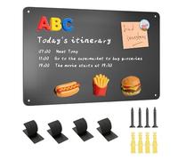 APKOL Lavagna Magnetica Parete, 43.5x30x0.08cm Lavagna Magnetica per Calamite Lavagnetta Metallica Cucina Cancellabile Per Ufficio, Cucina, Frigorifero,Ultra sottile senza confine,nero