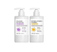 APLB - Collagen EGF Peptide Body Lotion - 300ml (1ea) & Retinol Vitamin C Vitamin E Body Wash - 300ml (1ea) Set