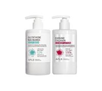 APLB - Glutathione Niacinamide Body Wash - 300ml (1ea) & Exosome Collagen EX Body Lotion - 300ml (1ea) Set