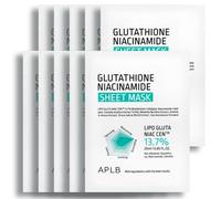 APLB Maschera per il viso al glutatione e niacinamide Glutathione Niacinamide Sheet Mask - 25 ml * 10 pz