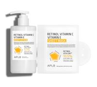APLB - Retinol Vitamin C Vitamin E Body Lotion - 300ml (1ea) X Sheet Mask (5ea) Set