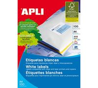 Apli 002051 - Confezione da 100 etichette bianche per stampante 64.6X33.8