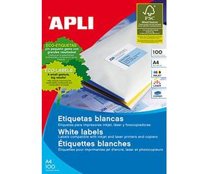 Apli 002078 - Confezione da 100 etichette bianche per stampante 70X16.9