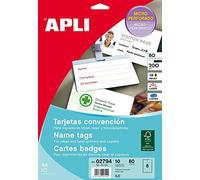 APLI 002794 80 biglietti da visita Convention, 90 x 55 mm, 80 Pezzi