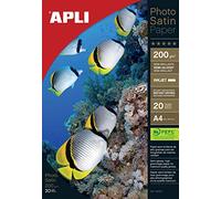 Apli 004453 - Carta fotografica satinata, 210 x 297 mm, 175 g, 20 pezzi
