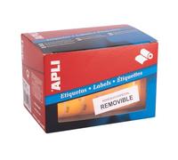 APLI 10088-Rollo etichette PVP arancione fluorescente removibili 16,0 x 22,0 mm