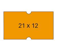Etichette arancioni da 21x12mm applicate per macchine a prezzo di 1 linea - pacchetto da 6 -roll con 1000 etichette/rollio - ca NEW
