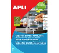 Etichetta bianche rimovibili applicate 17,8 x 10,0 mm 25 fogli