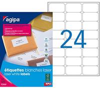 Apli 102182 - Etichette per fotocopiatrice, con angoli arrotondati, 63,5 x 33,9 mm, confezione da 2400, colore: Bianco