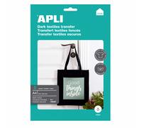 Apli 10247 Confezione 5 Fogli Carta di Trasferimento Termica Inkjet