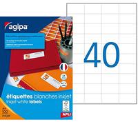APLI 102496 4000 etichette Inkjet con angoli arrotondati, 52,5 mm x 29,7 mm, bianco