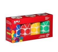 Apli 10753 Set 4 Rotoli di Etichette Adesivi