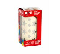 Apli 11117 Rotolo di Etichette Adesivi Rotondi, Argento