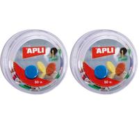 APLI 11733 - Scatola puntine (Confezione da 2)