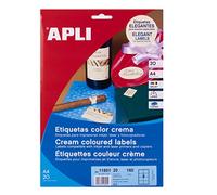 APLI 11801 - Etichette permanenti per crema 97,0 x 67,7 20 fogli