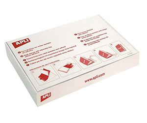 APLI 12281 - Copertina in PVC con aletta regolabile. Confezione da 100 pezzi. 130 µ formato 30 x 53 cm