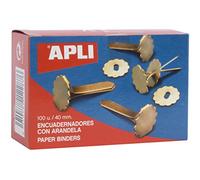 APLI 12287 - Confezione da 100 clip parigine con occhielli, 40 mm