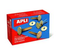 APLI 12288 - Confezione da 100 clip parigine con occhielli, 50 mm