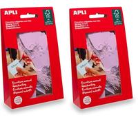 APLI 12929 - Etichette da appendere rosa, 22 x 35 mm, 100 unità (Confezione da 2)