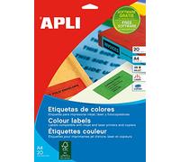 APLI 12992 - Etichette permanenti blu 105,0 x 148,0 mm, 20 fogli