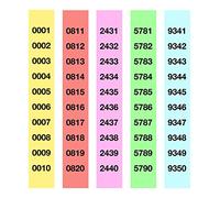 APLI 13109 - Striscia lotterie da 1 a 5.000 (a-980/5)