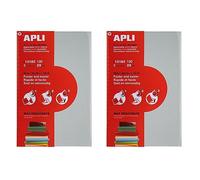 APLI 13182 - Copertina per libri con patta regolabile in PVC, 290 mm, 3 pz (Confezione da 2)