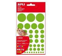 Apli 13542 - Confezione da 1052 Gomets, Arancione/Blu/Magenta/Verde