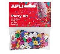 APLI 13819 - Borsa CONFETI Cerchio Goffrato Colore, 11 mm, 14 g